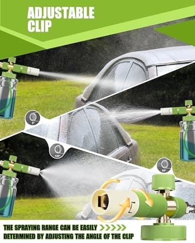 All-Copper Car Wash Foam Cannon, 1L, M22 & 1/4" Quick Connect, Compatible 4200PSI Pressure Washers