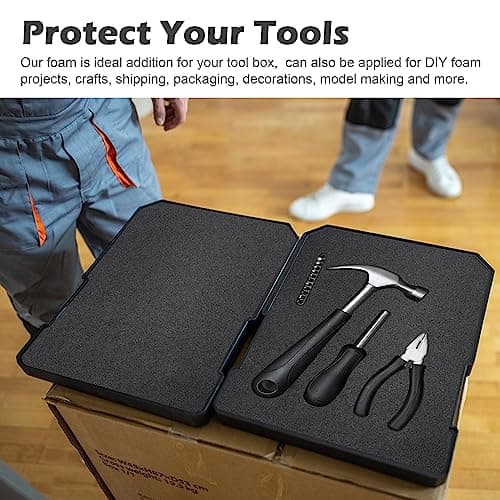 16x12x1.5 Inch Polyurethane Foam Sheets for Toolboxes and Cases