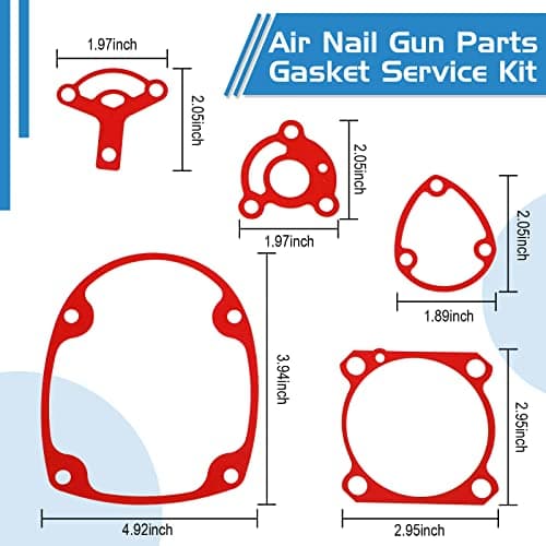 Hitachi NR83 Series Air Nail Gun Gasket Kit 9-Piece Piston Driver Accessories