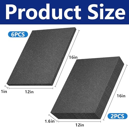 DECOHS 8 Pcs Polyurethane Foam Sheets for Cases, Packing Pads