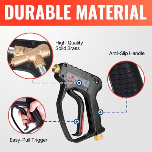 YAMATIC 5000 PSI Pressure Washer Stubby Handle Gun with Quick Connect