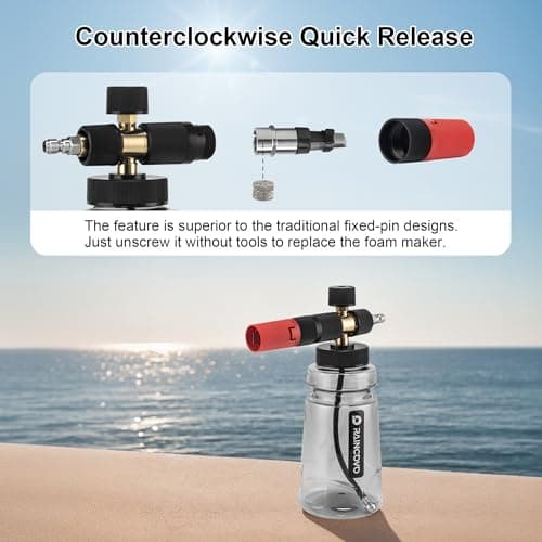 Thick Snow Foam Lance for Pressure Wash, Adjustable Soap Cannon 1/4 Inch Quick Connect