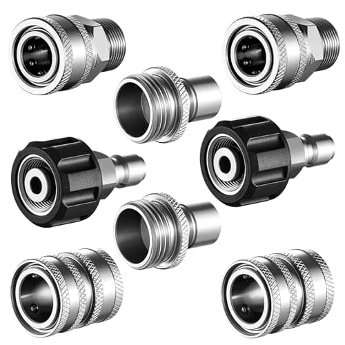 Feng Pai 3/4" Stainless Steel Water Hose Quick Connect Set, 4PCS Great for RV or Pressure Washer