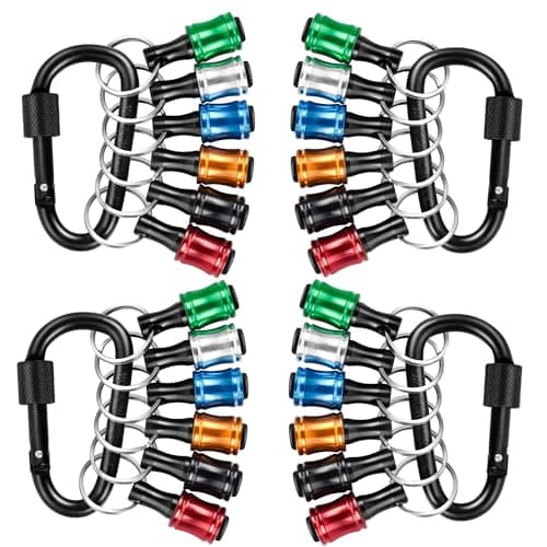 12PCS 1/4 Socket Hex Shank Screwdriver Bit Holders, Quick Release for Impact Driver & Drill Bit Keychain Extension Bar