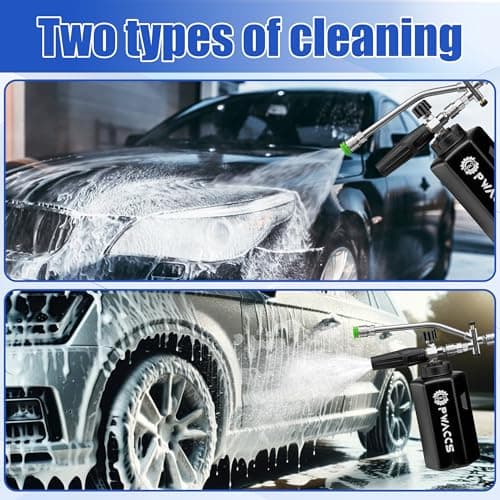 PWACCS Pressure Washer Foam Cannon Dual Connector Accessory 3600 PSI 1.5 L Big Mouth Lance