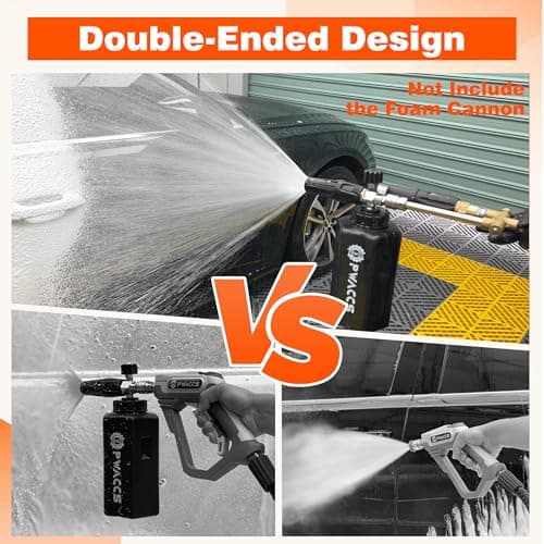 PWACCS 5 Nozzle Pressure Washer Gun, 4000 PSI, Dual-purpose Nozzles, 43 Inch Extension