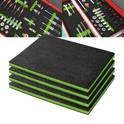 Precision Defined Tool Box Foam - Protective Inserts, Polyethylene Tool Foam, Cushion Insert for Toolboxes - 18" Black/Blue (3 pack)  
Precision Defined Tool Box Foam - Protective Inserts, Polyethylene Tool Foam, Cushion Insert for Toolboxes - Black/