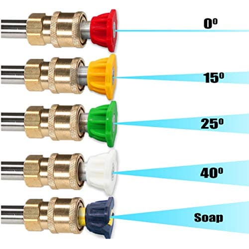 Pressure Washer Spray Nozzle Tips with Nozzle Holder, 1/4 Inch Quick Connect