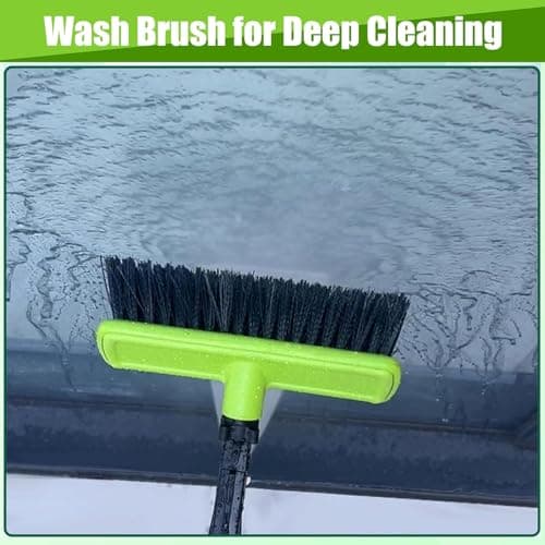 Tool Daily 21FT Telescoping Pressure Washer Wand with Brush & 3 Curved Rods, 5 Nozzles, 4000 PSI