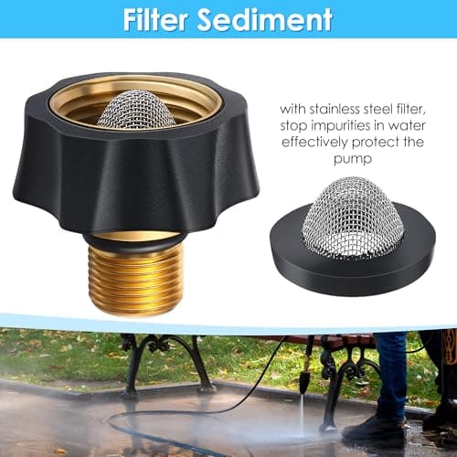 Simpson 1 Pack 3/4" Female to 3/8" Male Hose Adapter for Pressure Washer (Compatible with 7112362)