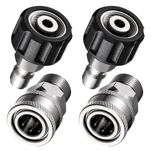Feng Pai 3/4" Stainless Steel Water Hose Quick Connect Set, 4PCS Great for RV or Pressure Washer