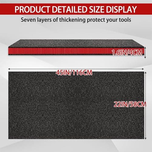 2pc Cuttable High Density Polyethylene Shadow Foam Tool Box Inserts 45x22x1.5in