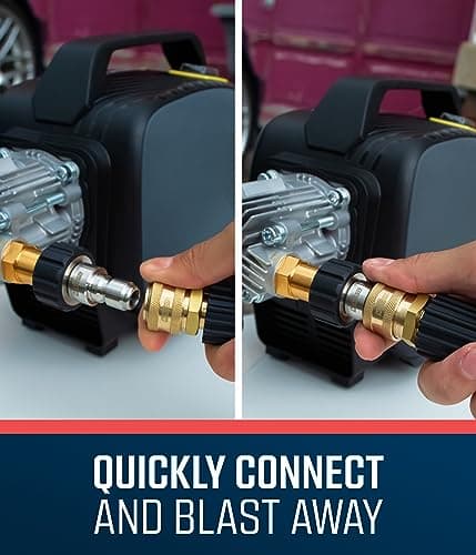 McKillans® Pressure Washer Quick Connect Kit M22-14mm to 3/8" Male Female Quick Disconnect Kit Brisk Usage for Professionals and DIYers In Yard and Garage Durable Brass Construction