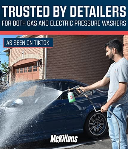 McKillans Wide Mouth Foam Cannon for Pressure Washer + Adjustable Quick Connector