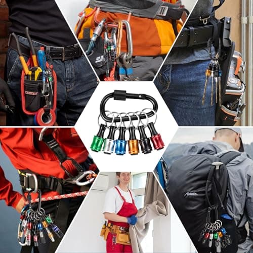 12PCS 1/4 Socket Hex Shank Screwdriver Bit Holders, Quick Release for Impact Driver & Drill Bit Keychain Extension Bar