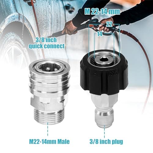 Tool Daily Pressure Washer Adapter Set for Power Washer, 8 PCs
