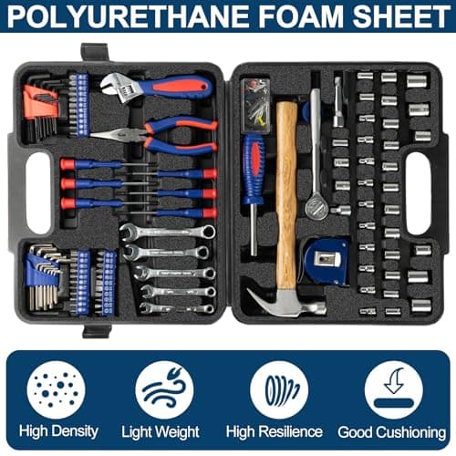 16" x 12" High Density Polyurethane Foam Sheets Black, Cuttable Packing Inserts