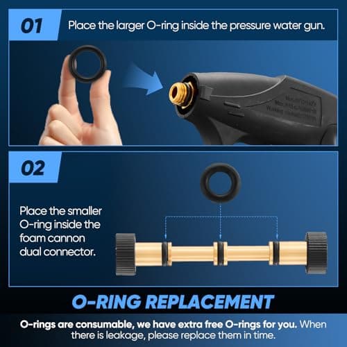 Saker Foam Cannon Dual Connector Accessory for Pressure Washer Kit