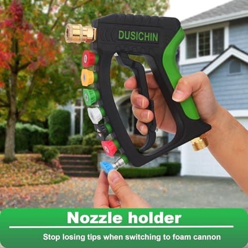 DUSICHIN 4000 PSI Foam Cannon Pressure Washer Gun Kit, Dual Tip Soap Lance, 7 Sprayer Nozzles