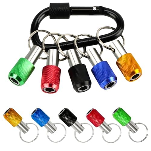 12PCS 1/4 Socket Hex Shank Screwdriver Bit Holders, Quick Release for Impact Driver & Drill Bit Keychain Extension Bar