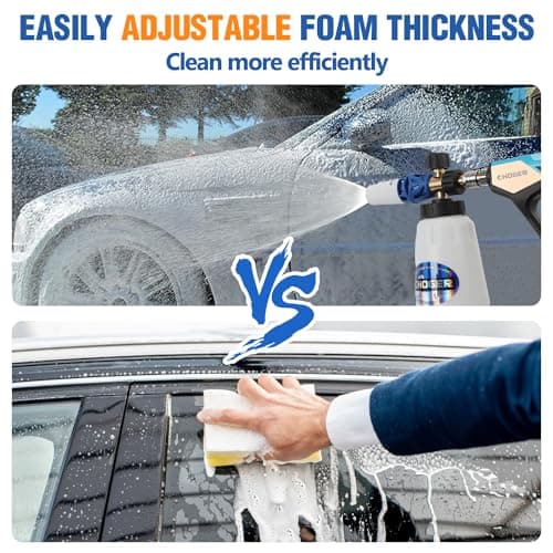 5000PSI Pressure Washer Foam Cannon, Heavy Duty Car Wash Gun - White