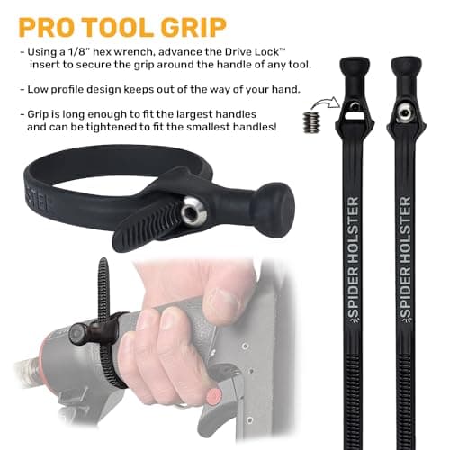 Ergonomic Tool Grips - 3-Pack - Universal Add-on for Spider Tool Holsters