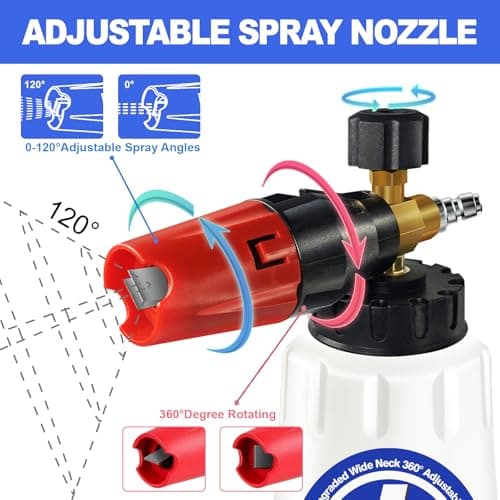 Professional Snow Foam Lance for Pressure Washer 1 Liter Bottle 1/4 Inch Quick Connector Car Glass Wall Cleaning
| Pressure Washer Snow Foam Lance 1 Liter Bottle 1/4 Inch Quick Connector Ideal for Car and Exterior Surface Cleaning
| 1/4 Inch Quick C