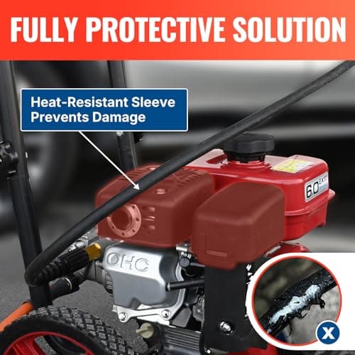 YAMATIC Upgraded 50FT 3400 PSI Kink Resistant Power Washer Hose