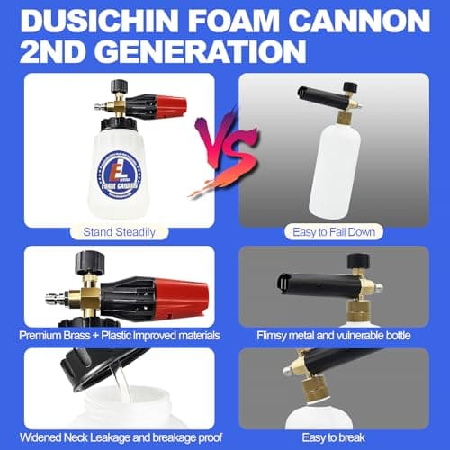 Professional Snow Foam Lance for Pressure Washer 1 Liter Bottle 1/4 Inch Quick Connector Car Glass Wall Cleaning
| Pressure Washer Snow Foam Lance 1 Liter Bottle 1/4 Inch Quick Connector Ideal for Car and Exterior Surface Cleaning
| 1/4 Inch Quick C