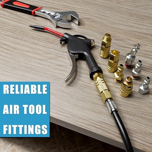 SUNGATOR 25-Pack 1/4 Inch Air Hose Fittings, Quick Connect Plugs Kit for Compressors, Auto Shops