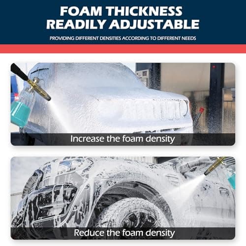 1 Liter Foam Cannon for Pressure Washer - Adjustable Snow Foam Lance with Quick Connect, Perfect for Car Cleaning