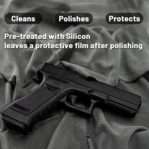 PINGMIC 12"×12" Lint-Free Gray Silicon Gun Cleaning Cloth
