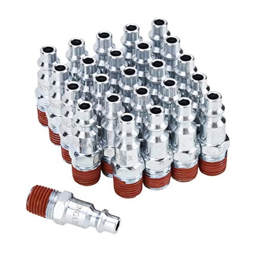 SUNGATOR 25-Pack 1/4 Inch Air Hose Fittings, Quick Connect Plugs Kit for Compressors, Auto Shops