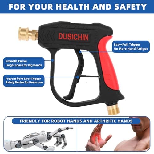 DUSICHIN DUS-022 3000 PSI High Pressure Washer Gun Black