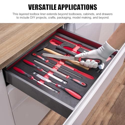 5 PCS Tool Box Foam Inserts for Tool Cabinet Storage Organization Craft
| 17.3x12x1 Inch Tool Foam Sheets Organizer for Toolbox Chest Drawer
| Foam Inserts for Cases Toolbox Cabinet Chest Drawer Storage Solutions