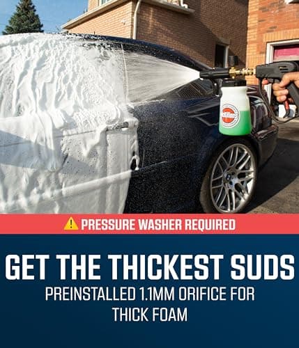 McKillans Wide Mouth Foam Cannon for Pressure Washer Car Wash Foam Dispenser