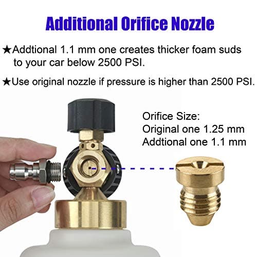 Pressure Washer Foam Cannon for Car Wash with 1.1mm Nozzle