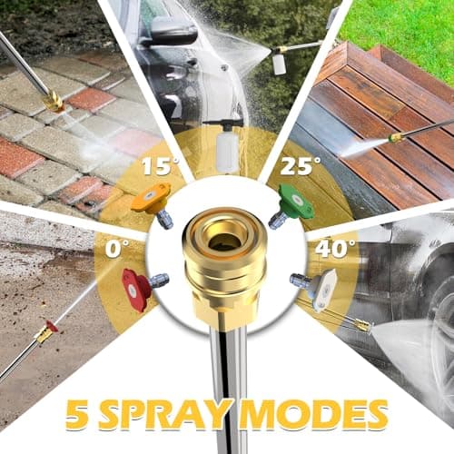 Electric Pressure Washer 4800 PSI, Foam Cannon, 3.2 GPM, Quick Connect Nozzles for Cars, Fences, Driveways, Homes, Patio