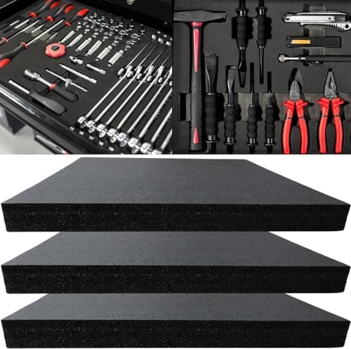 Kaizen Organizers 3Pack 22x18x2 inch Tool Box Foam Inserts for Cases
| Polyethylene Storage Sheets for Toolbox Hard Case, 3Pack 22x18x2 inch
| Tool Shadow Insert for Case, 3Pack 22x18x2 inch Foam Sheets by Kaizen Organizer