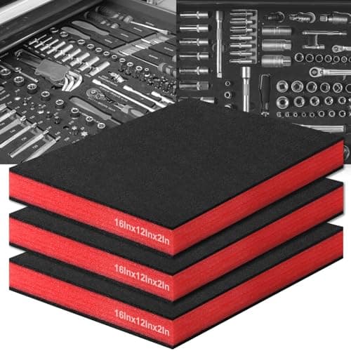 DGSL Camera Toolbox Storage 3 Pack Foam Inserts for Cases
| DGSL Cuttable Polyethylene Storage Sheets for Tool Shadow Organizer
| DGSL Tool Box Foam Inserts 16x12x2 In for Camera Cases