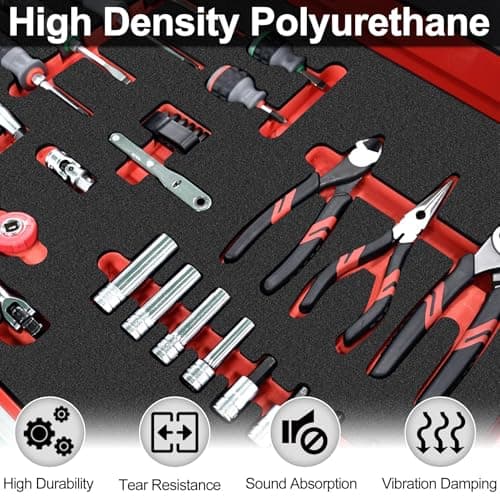ToLanbbt Polyurethane Foam Sheets, Cuttable Tool Box Case Inserts for Game Box, Craft, Camera Storage, Black Cushion Packing Pads, 2P 16 x 12 x 1 Inch