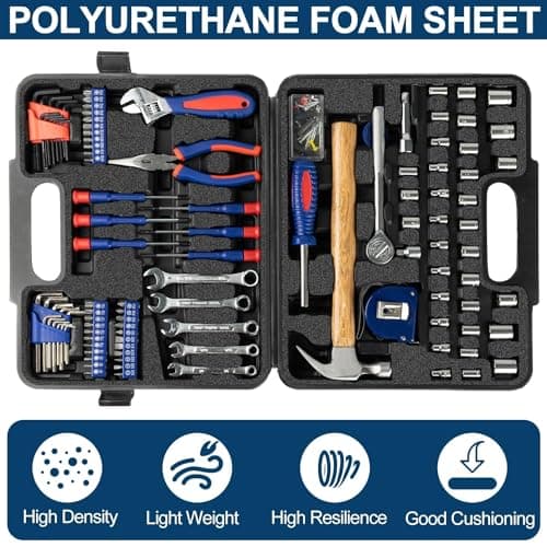 MYFAMIREA 3 PCS High Density Foam Pads for Case, Tool Game Box, Camera, Jewelry, DIY Craft, Black