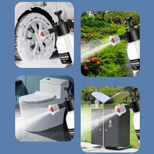 2 L White Foam Sprayer for Car Wash and Home Cleaning