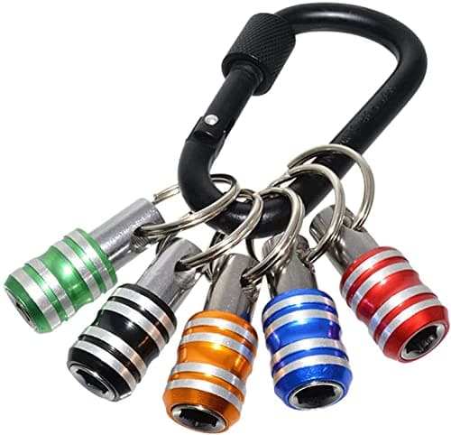 12PCS 1/4 Socket Hex Shank Screwdriver Bit Holders, Quick Release for Impact Driver & Drill Bit Keychain Extension Bar