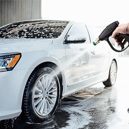 High-Pressure Washer Foam Cannon 1/4" Quick Connect, 5 Nozzle Tips, M22 Inlet Connector