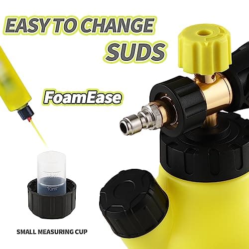 High-Pressure 4500 PSI Foam Cannon with 1/4" Quick Connector and Adjustable Nozzle