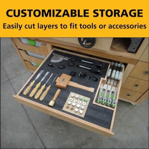 FastCap Kaizen 30mm Foam Sheet - 2' x 4', Black & Red for Tool Organizers