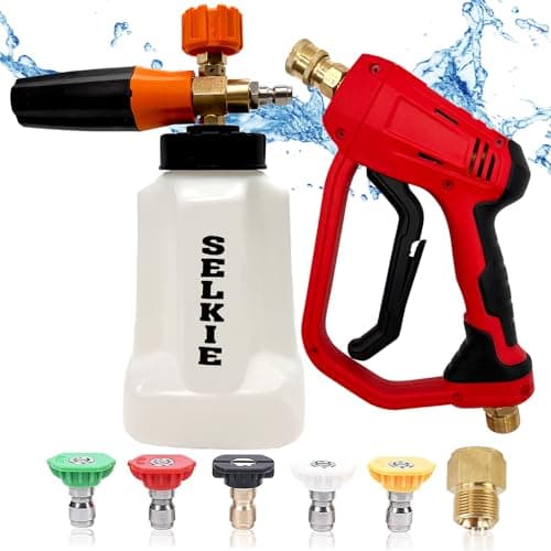 Selkie Pressure Washer Foam Cannon with 4350PSI 1/4" Quick Connect LANCE