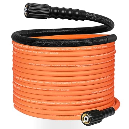 YAMATIC Upgraded 50FT 3400 PSI Kink Resistant Power Washer Hose
