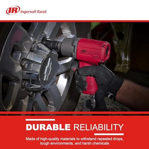 Ingersoll Rand 2235TiMAX-R 1/2" Drive Air Impact Wrench, Red, 4.6 lb, 1,350 ft-lbs Torque